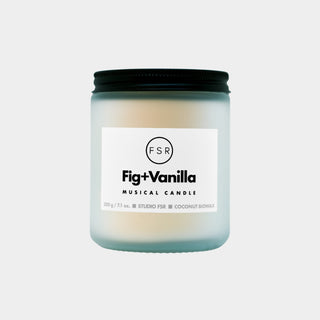 STUDIO FSR Fig and Vanilla Musical Candle, 200g / 7.1 oz. Glass Jar