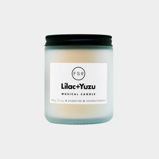 STUDIO FSR Lilac and Yuzu Musical Candle, 200g / 7.1 oz. Glass Jar
