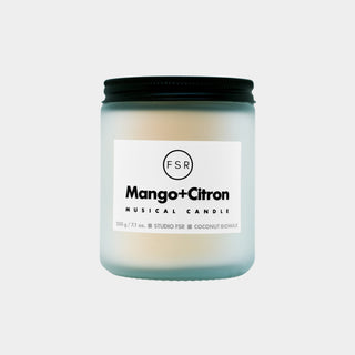 STUDIO FSR Mango and Citron Musical Candle, 200g / 7.1 oz. Glass Jar