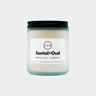 STUDIO FSR Santal and Oud Musical Candle, 200g / 7.1 oz. Glass Jar